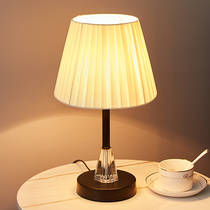  Nordic light luxury crystal table lamp Retro warm wedding dimmable touch modern simple bedroom bedside lamp decoration
