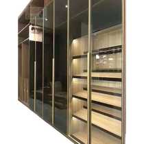 Minimalist glass cabinet door custom wine cabinet wardrobe door cabinet door aluminum alloy cabinet door narrow edge Changhong tempered glass door