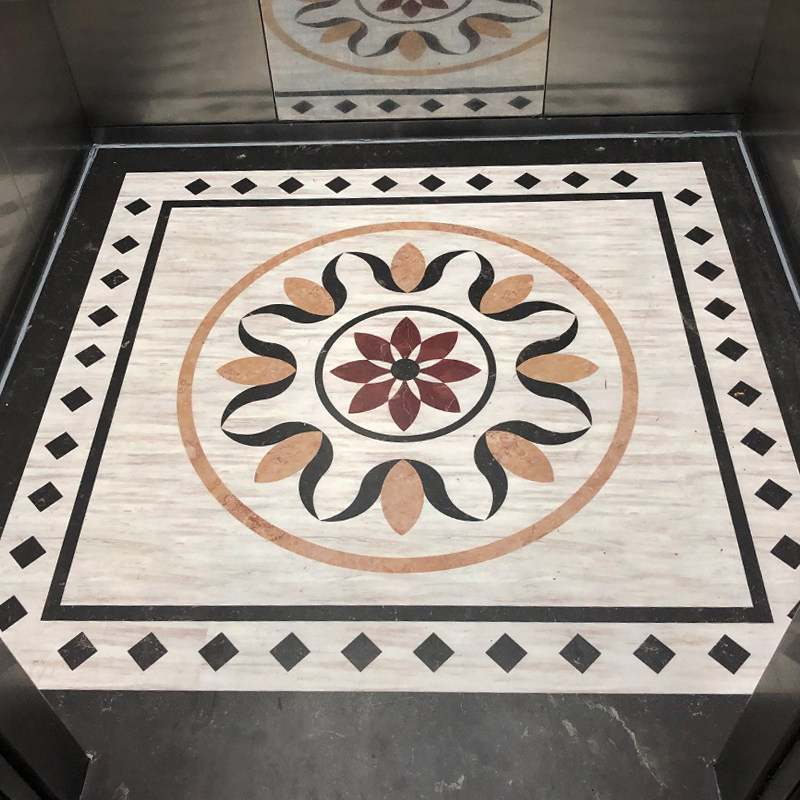 PVC floor lift floor cushion car floor patch custom arbitrary pattern imitation marble coil abrasion anti-slip ground