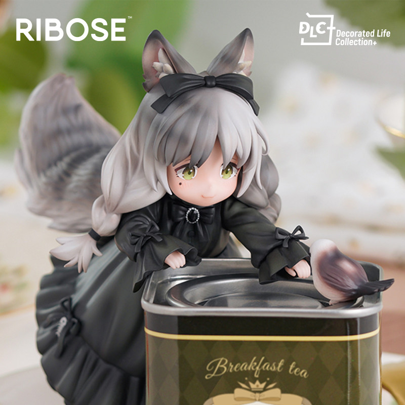 【РИБОЗА】 Серия дополнений RIBOSE "Кот для чаепития ·Кот-енот с цветами", сделанная вручную. Изображение 1
