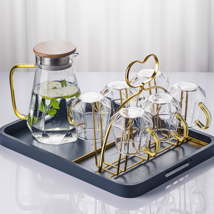 Light luxury kettle suit modern minimal cold kettle cup cup cup cup household suit with tray