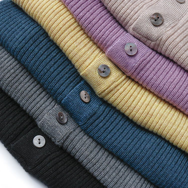 20 new foreign trade exit tail single cut wool V collar display thin pit strip knit undershirt blouses ZY261740