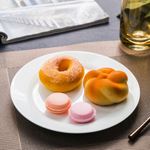 Jingdezhen ceramic plate creative tableware flat plate household Western food plate Steak plate plate round pure white shallow plate