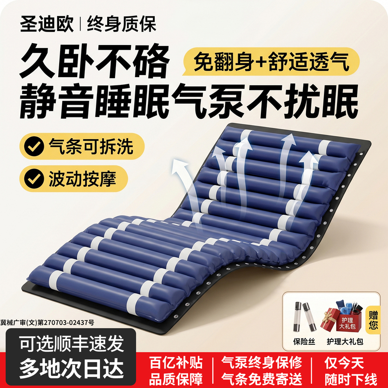 Air Mattress for the Elderly to Prevent Bedsores, Medical Hospital-Specific Automatic Turning over Anti-Pressure Sore Inflatable Mattress for Bed Care Air Mattress for the Elderly to Prevent Bedsores, Medical Hospital-Specific Automatic Turning over Anti-Pressure Sore Inflatable Mattress for Bed Care