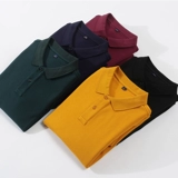 Хлопковый лонгслив для работы, демисезонная футболка polo, делается под заказ, с печатью вашего логотипа, увеличенная толщина