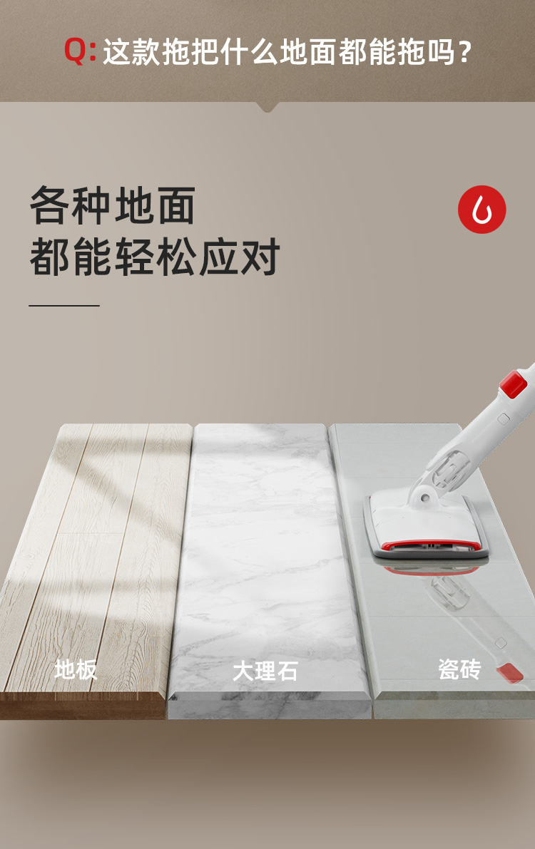 宜洁 专利懒人免手洗 平板拖把 图8