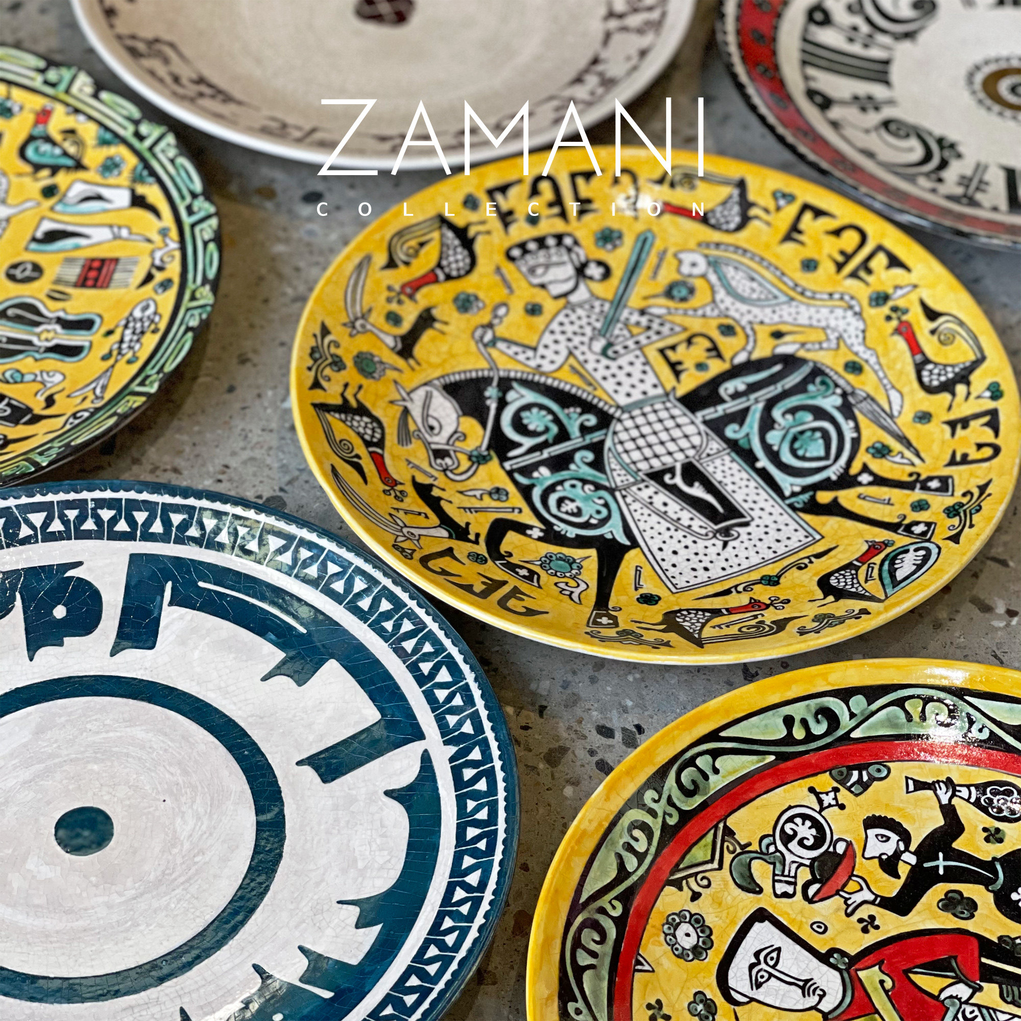 ZAMANI™ Persian ceramic products series Ceramic discs Iran Pure handmade Home Decorative Gift Ideas