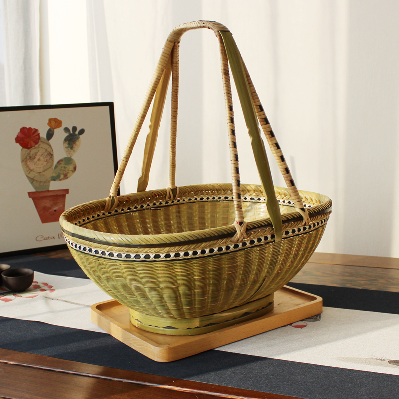 Artisan Edge Refined basket boutique Buy food basket Basket Bamboo Basket Bamboo lift Bamboo Basket Bamboo knitwear