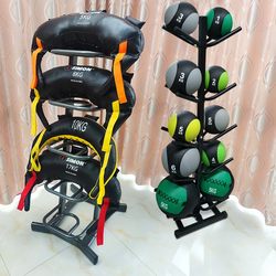 Gym medicine ball rack multi-layer household croissant storage rack gravity basketball football wall ball storage rack