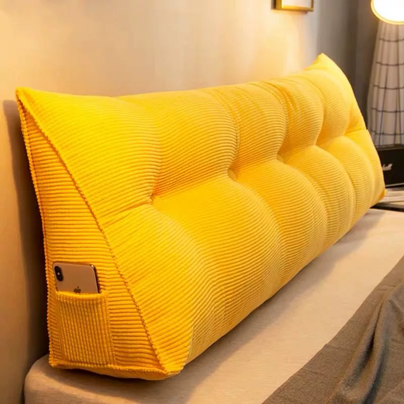 Giường hình tam giác phong cách Châu Âu đệm đầu giường mềm mại đệm đôi tatami sofa phòng khách gối ngủ tập thể lưng lớn - Trở lại đệm / Bolsters