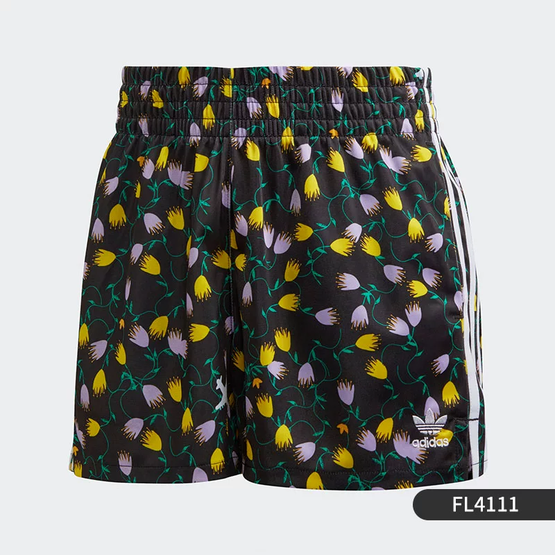 Шорты (adidas) FL4111 женские AOP с цветочным принтом, спортивно‑повседневные, с эластичным поясом
