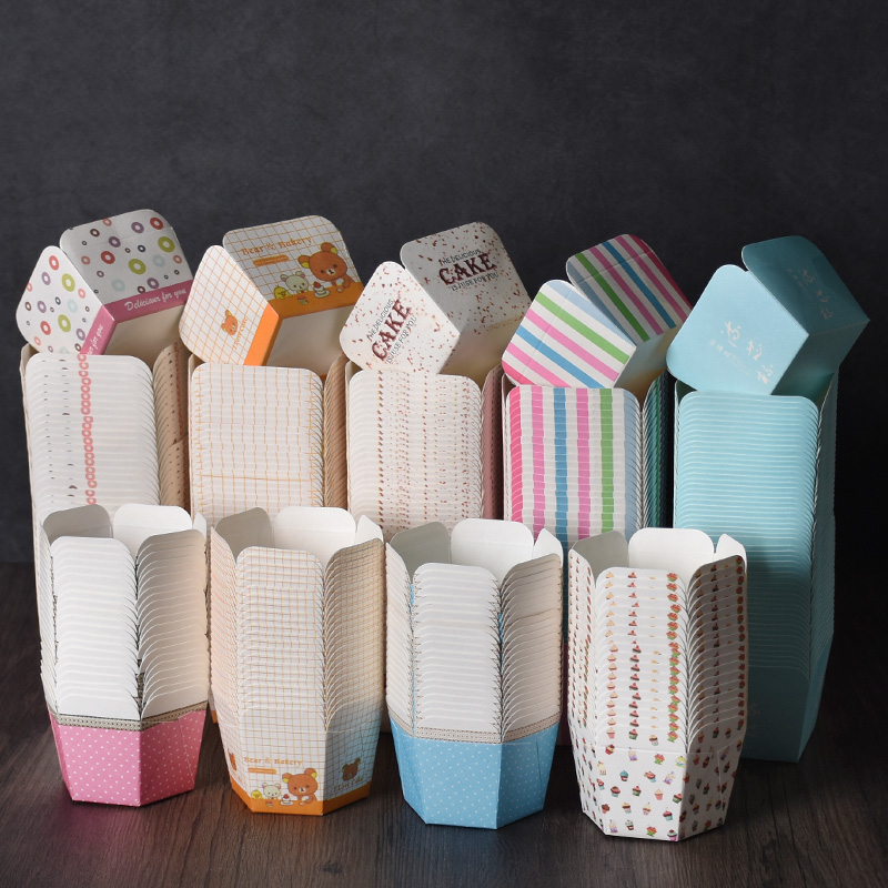 Baking Cake Cupcake Cupcake Hokkaido Qi Wind Cup Four Hexagonal Mafen Cup cake Bottom High Temperature Resistant Cup Buy 2