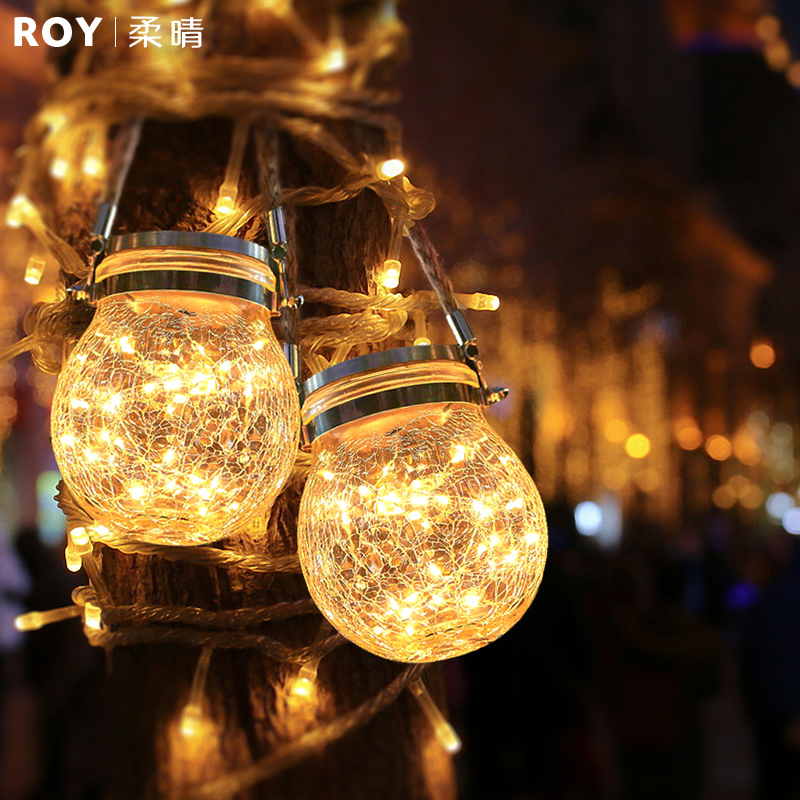 Outdoor waterproof solar courtyard lightsHome decorated with garden terrace outdoor hanging tree crack landscape night lights