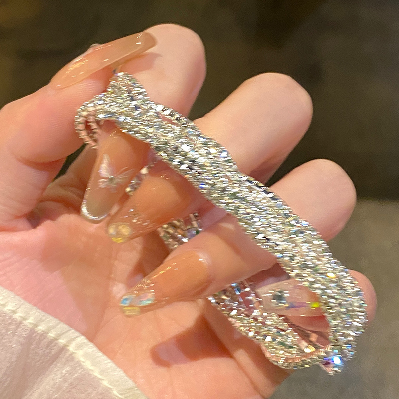 Multi-Layer Full Diamond Bracelet, Light Luxury Niche Exquisite Bracelet, Twist Wrap Bracelet for Women, Woven Bracelet Jewelry