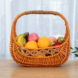 Willow Woven Fruit Basket Baske Baske Corpe Castable Baskate Corpage Caskating Baskated Bask Baske Basket Lotion Flower Basket