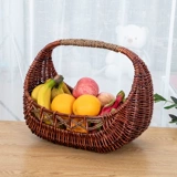 Willow Woven Fruit Basket Baske Baske Corpe Castable Baskate Corpage Caskating Baskated Bask Baske Basket Lotion Flower Basket