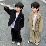 Осенний костюм мальчика цветочника, детский пиджак классического кроя, в западном стиле, для подиума