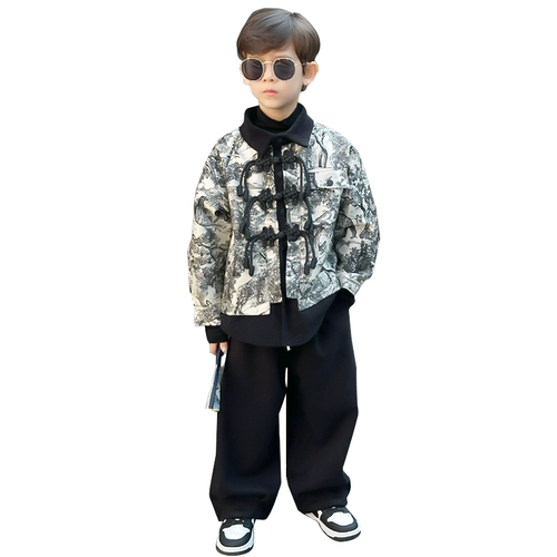 Ханьфу для мальчиков, демисезонный комплект, утепленное детское платье, костюм, китайский стиль