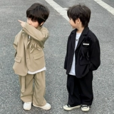 Осенний костюм мальчика цветочника, детский пиджак классического кроя, в западном стиле, для подиума