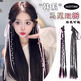 Wig braid women's clip ribbon ponytail hair accessories