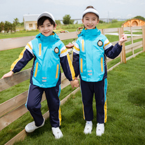 Primary school dress suit three-piece three-in-one childrens clothing suit autumn and winter kindergarten clothing