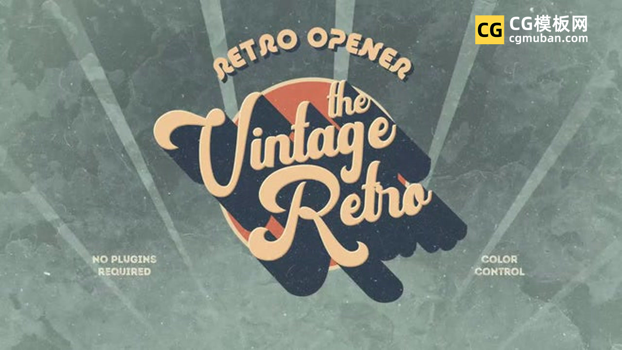 AE模板：复古撕纸老电影模板 80S迪斯科拼贴新媒体动画 Retro Vintage Opener插图