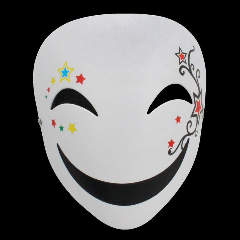 The Halloween Japanese Cartoon Paint Black's Bullet Mask Cpos Mask Cos Dress the Ghost Face Clown Resin Mask