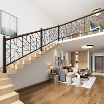 Custom balcony guardrail wrought iron stair handrail indoor and outdoor railing attic Fence Modern simple handrail guardrail