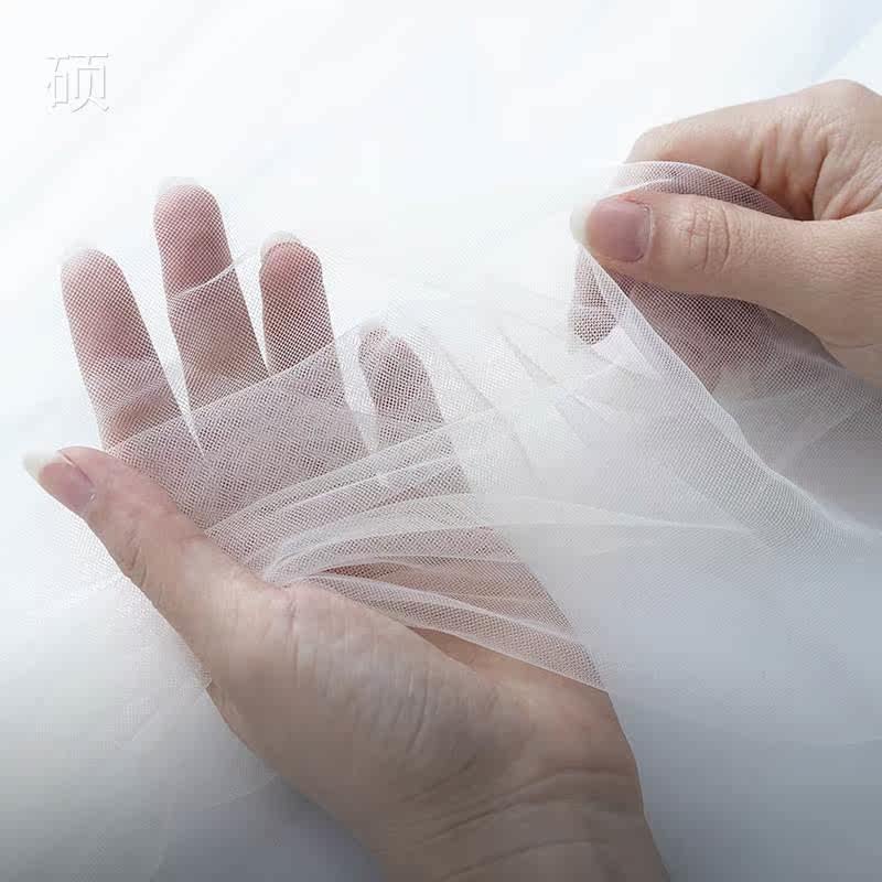 Encrypted soft mesh gauze fabric dress dress wedding dress TJ7142 ornament skirt soft yarn mosquito net gauze mesh