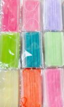Color rainbow mask ten pieces of high-value summer fluorescent green avocado purple breathable