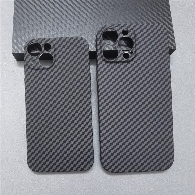 Suitable for Apple 13 Mobile Phone Case iPhone 13 Kevlar Carbon Fiber 13Promax All-Inclusive Anti-Fall 13Mini New Men's Ultra-Thin Hard Shell Cooling Breathable Classy Black Protective Cover Outer m