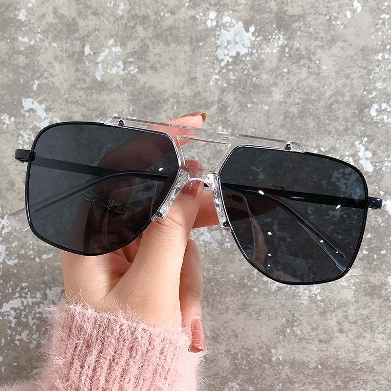Chen Weiting with the same kind of yuppie handsome glasses male tide retro double beam transparent eye frame female with degree discoloration myopia glasses