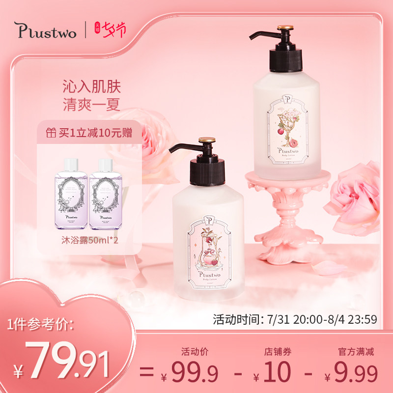 Plustwo Plass Rabbit Body Milk Spring Summer Lady Moisturizing Nourishing water tonic Nicotinamide Aroma Lasting