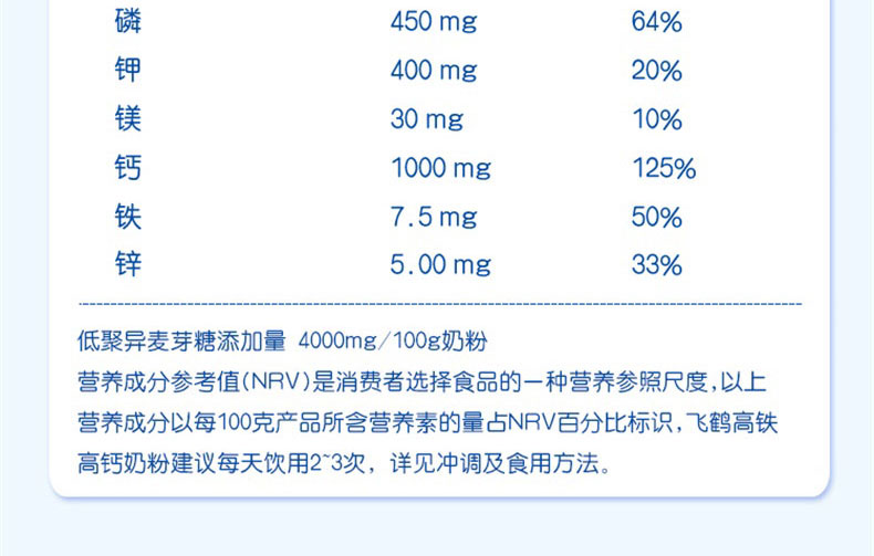 75折！飞鹤高铁高钙奶粉罐装