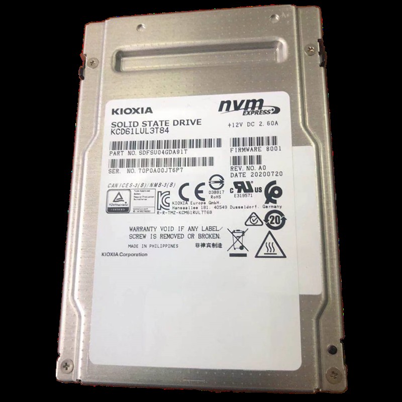 Kioxia 3 84TB Enterprise SSD Solid State Disk U 2 Interface KCD61LVL3T84
