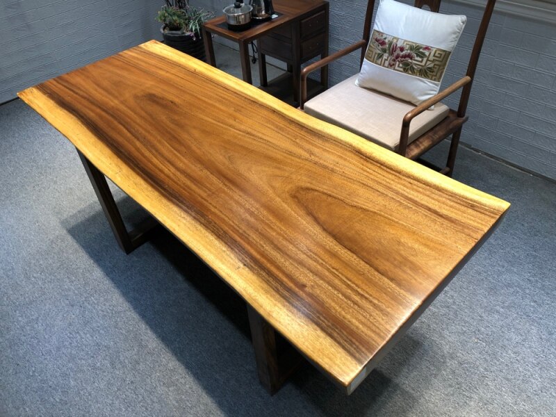 South American Walnut Wood Solid Wood Material Bottom Natural Side 180*73*70*6