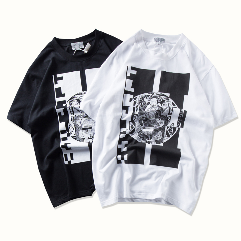 CAVEMPT Day Tide оверсайз. улица дикий C.E19AW печать короткий рукав свободный мужской и женщины Тройник прилив
