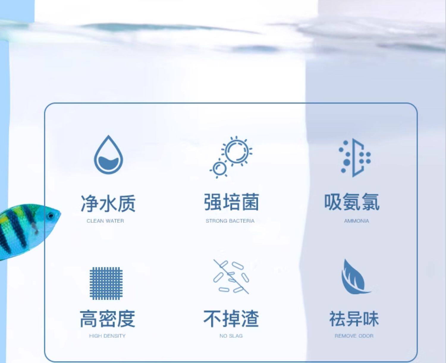 Фильтровальный материал yee活性炭细菌屋鱼缸过滤材料净水培菌细菌屋活性炭净水柱过滤碳