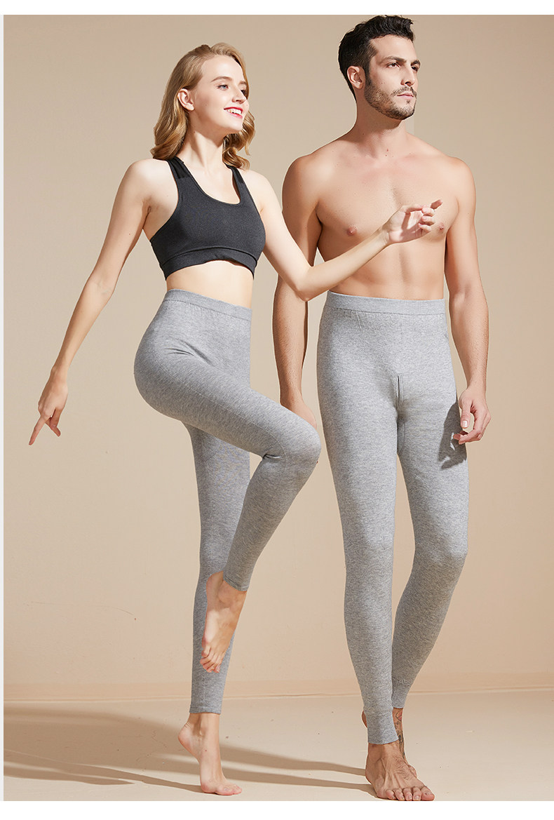 Men's pure wool leggings, women's cashmere warm pants, cashmere trousers, line pants, long johns, thin autumn and winter Northeast heating pants