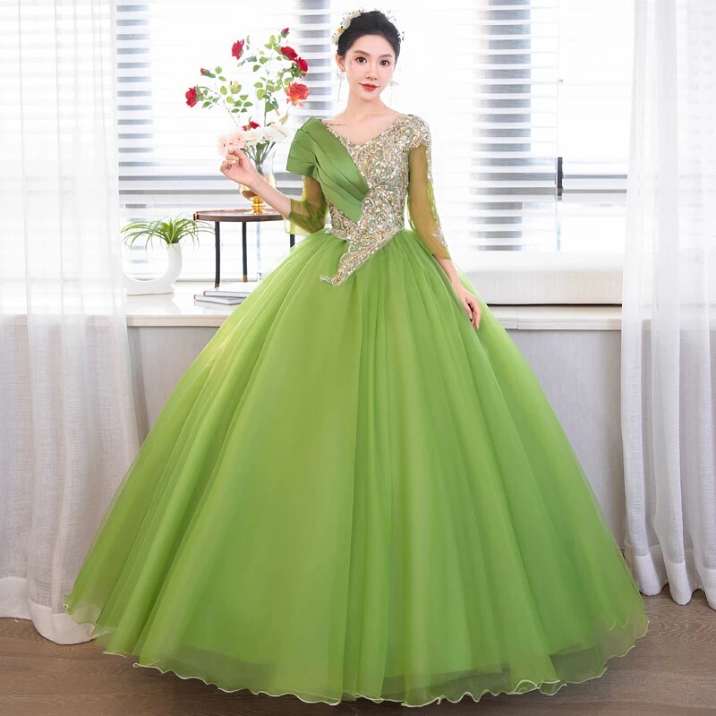 Evening Dress, Tutu Skirt, Solo Performance Outfit, Vocal Arts Exam Student Singing Dress, Bel Canto Dress, Women's Long Slim-Fit Dress Evening Dress, Tutu Skirt, Solo Performance Outfit, Vocal Arts Exam Student Singing Dress, Bel Canto Dress, Women's Long Slim-Fit Dress