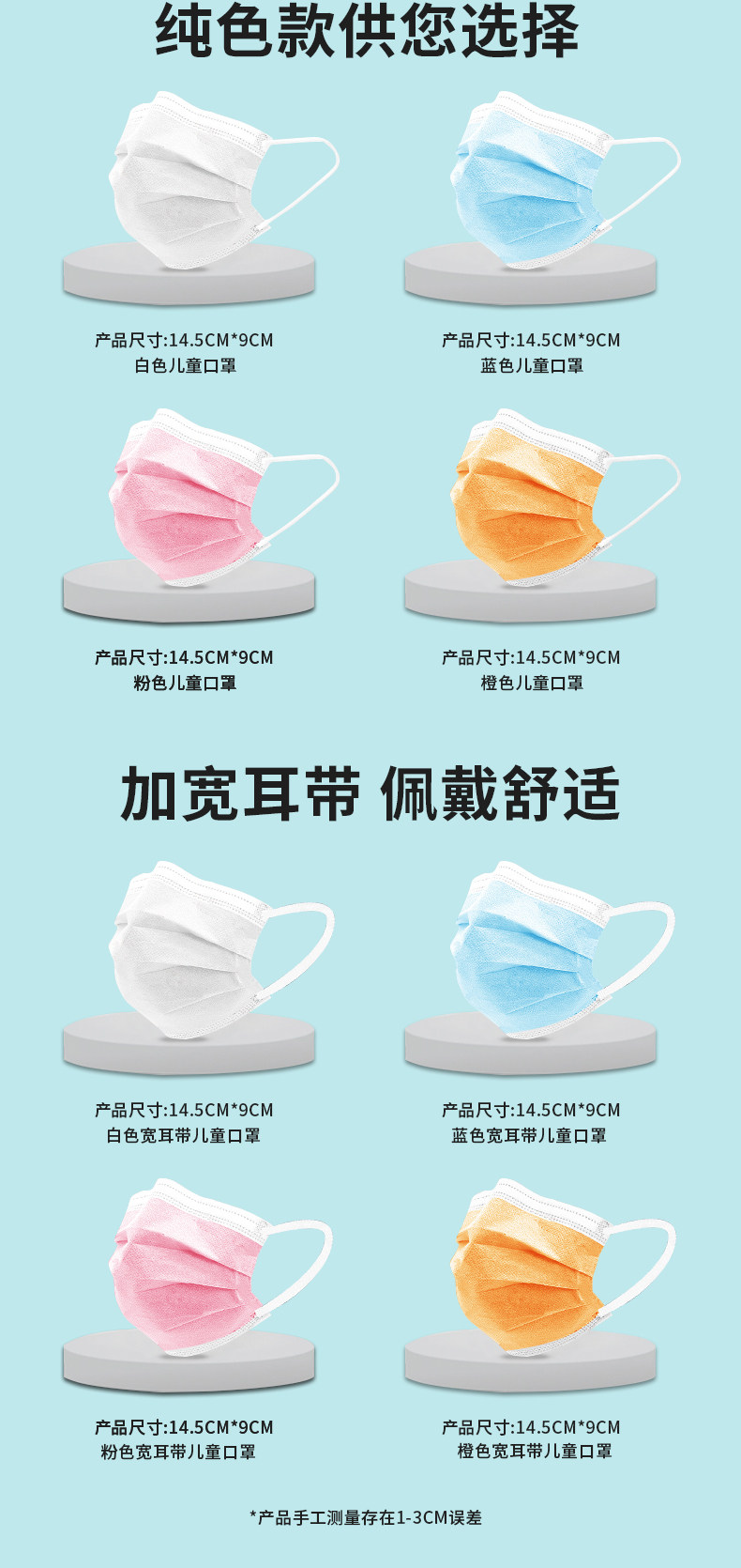 儿童医用口罩 1-12岁 高品质印花口罩1 50只装 图3