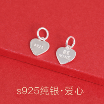 925 sterling silver love tag diy hand-woven bracelet necklace fashion small fresh pendant pendant jewelry accessories