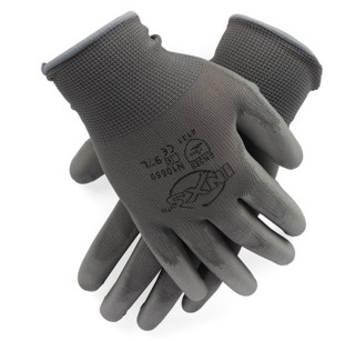 Celite N10559PU coated polyester fiber lining wear-resistant oil-proof anti-skid construction handling hand-in-hand labor insurance gloves