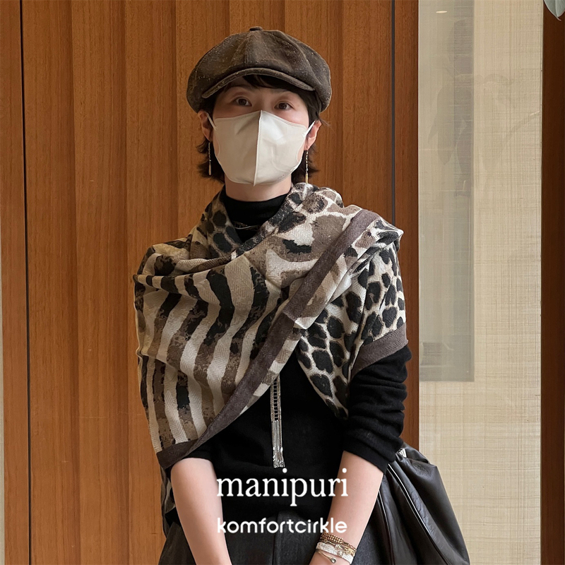Recommended for Personal Use: Manipuri 120*120 Leopard Print Patchwork Animal Print Large Square Scarf Shawl Silk Scarf for Autumn and Winter Recommended for Personal Use: Manipuri 120*120 Leopard Print Patchwork Animal Print Large Square Scarf Shawl Silk Scarf for Autumn and Winter