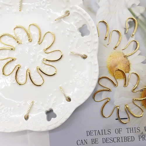 Медный цирконий, серьги, аксессуар, аксессуары ручной работы, 14 карат