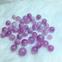 Purple Spithead natural single bead pendant round beads Hand string accessories Ring surface with multi-treasure loose beads bracelet Crystal ice transparent body