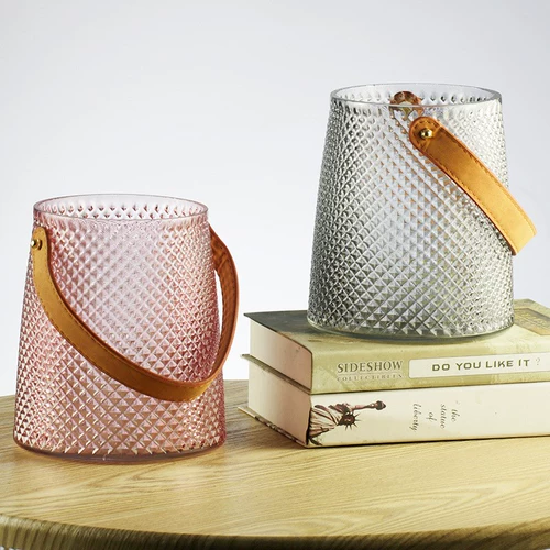 Северная легкая роскошная европейская цветочная бутылка мягкие причудливые цветы, сушеные цветы, бутылочные цветочные контейнеры качающийся ремень, ручка стеклянная бутылка пасторально