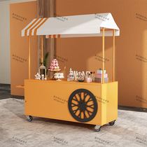 European Wrought iron float stalls market mobile sales trucks trolleys Shopping malls outdoor snack stalls Net red