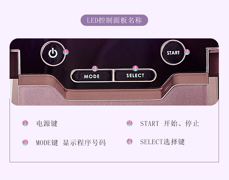 【日本直邮】北美唯一品牌代理 EXIDEAL Mini 小排灯LED美容仪EX-120 白色