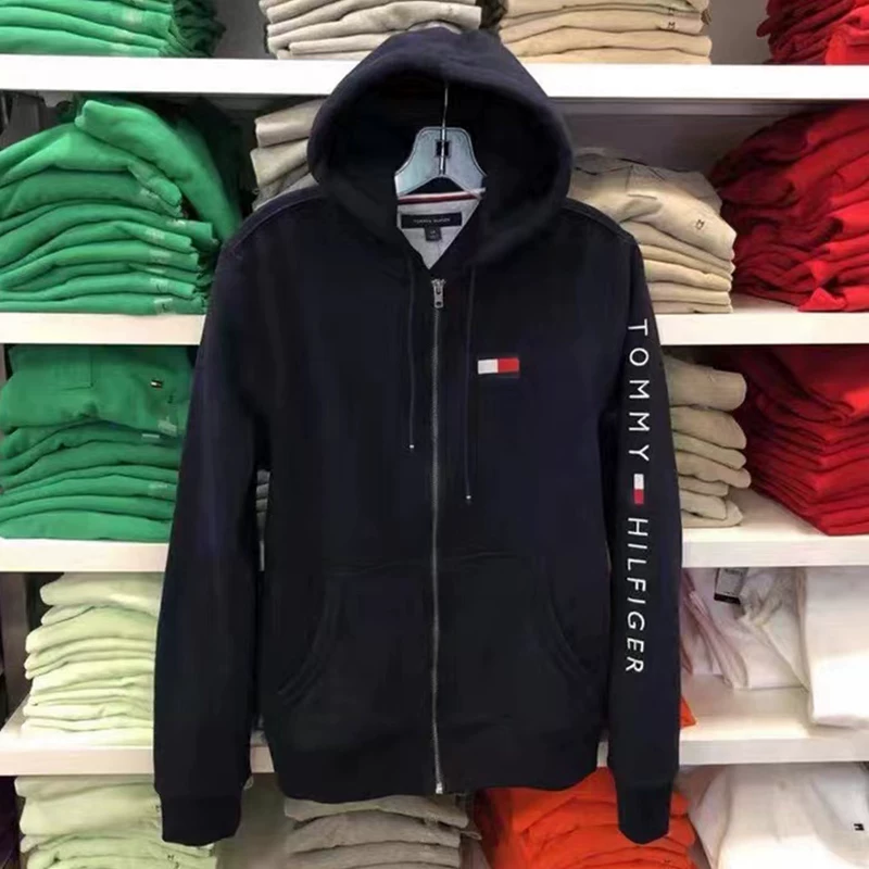 Tommy Hilfiger, худи с demi-сезоном на молнии, толстовка, куртка